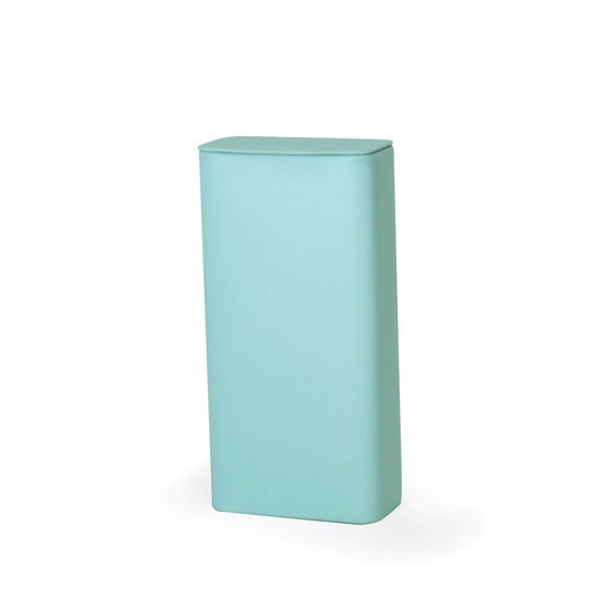 Blauw blik lang smal rechthoekig