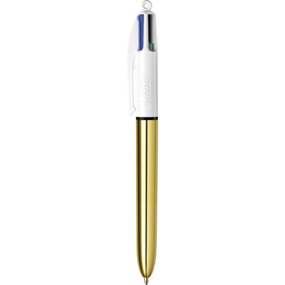 Bic balpen 4 kleuren shine goud medium