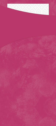 Sacchetto fuchsia - wit servet