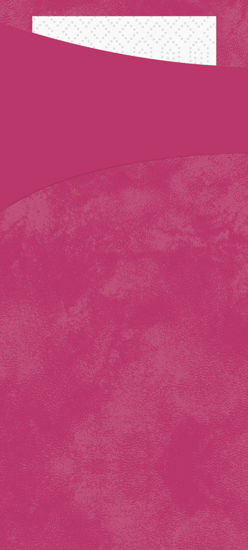 Sacchetto fuchsia - wit servet