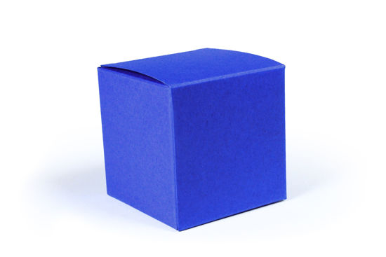Kubus doosje karton blauw