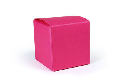 Kubus doosje karton fuchsia