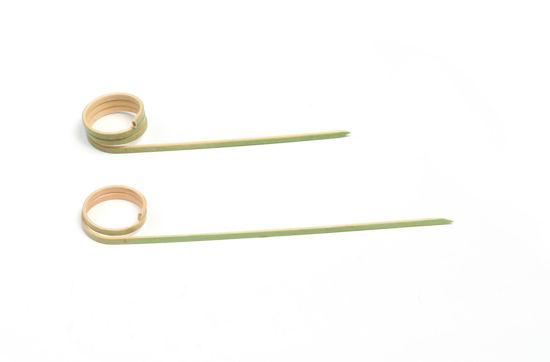 Prikker bamboe met krul 100 stuks opdienen