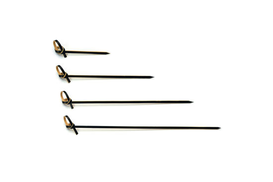 Knoopprikker bamboe zwart 60 mm 200 stuks opdienen