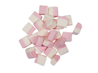 Marshmallow wit en roze