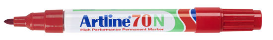 Permanente marker Artline 70 rood