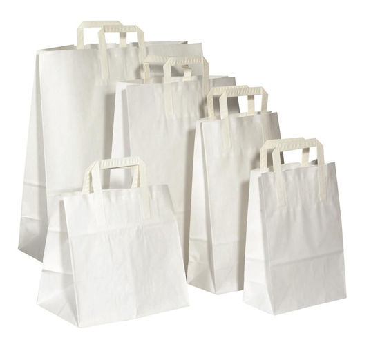 Kraftzak wit 26+17x25 cm