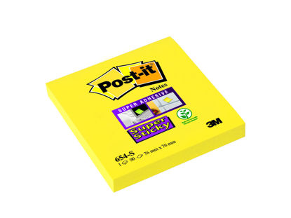 Post-it neon geel 76mmx76mm  90vel