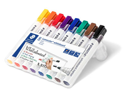 Witbordstiften Staedtler lumocolor box 8 kleuren 2mm