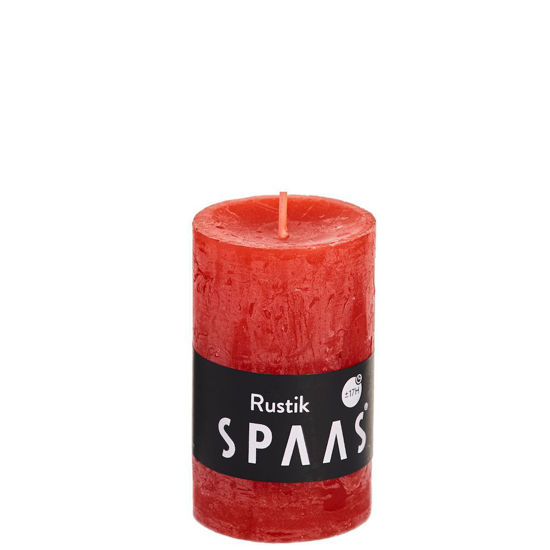 Rustieke cilinderkaars rood
