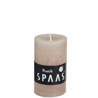 Rustieke cilinderkaars beige