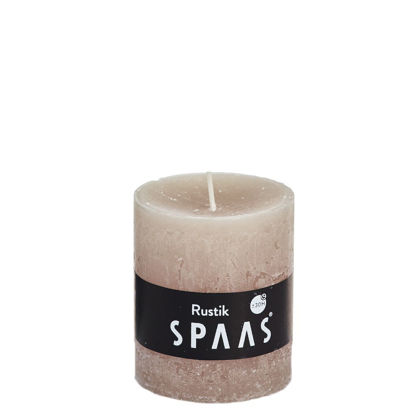 Rustieke cilinderkaars beige