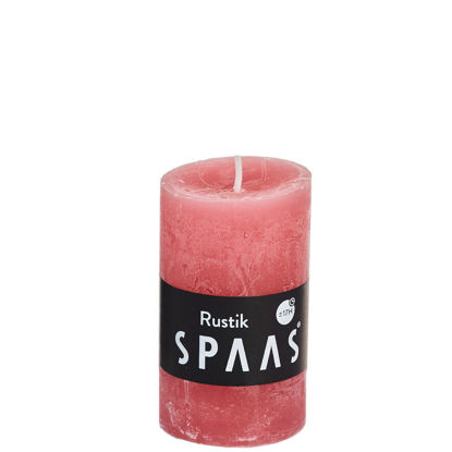 Rustieke cilinderkaars oud roze