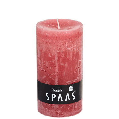 Rustieke cilinderkaars oud roze
