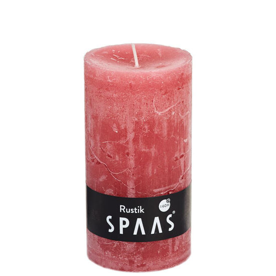 Rustieke cilinderkaars oud roze