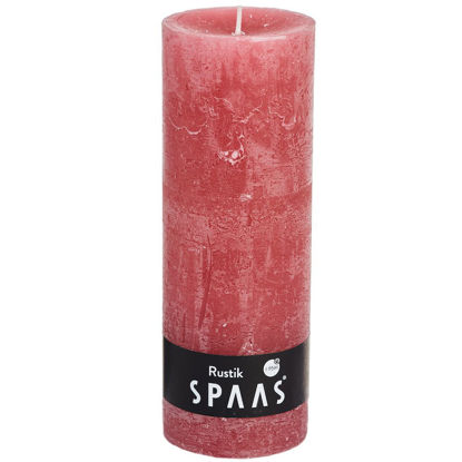 Rustieke cilinderkaars oud roze
