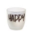 Mat theelicht 'HAPPY'