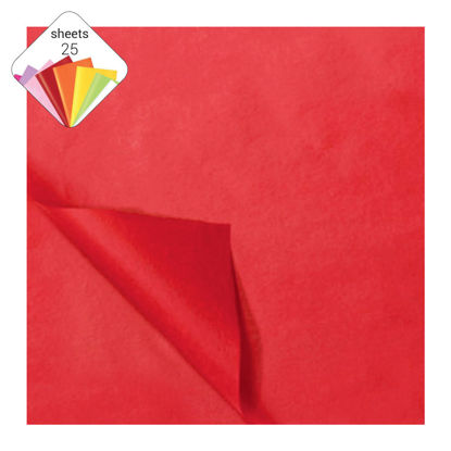 Zijdepapier 50 x 70 cm 25 vellen rood