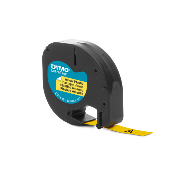 Dymo tape PVC geel