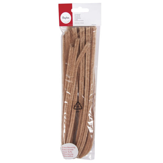 Chenilledraad wit 50 cm, dikte 9 mm - 10 stuks