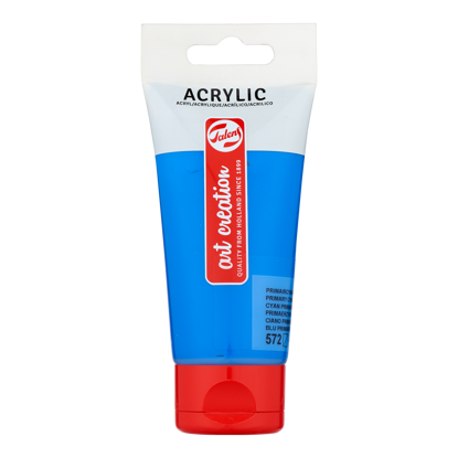 Acrylverf Talens 75ml primair cyaan