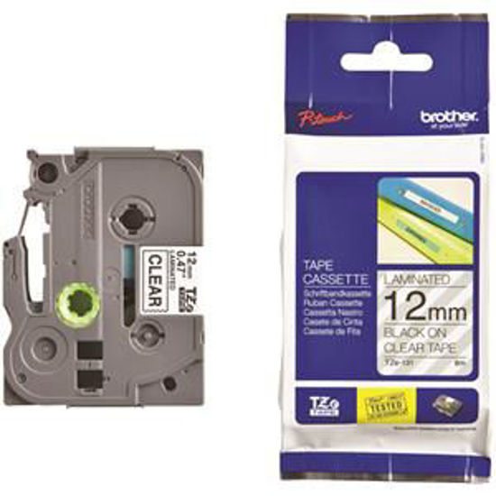 Brother P-TOUCH 12mm zwart/transparant