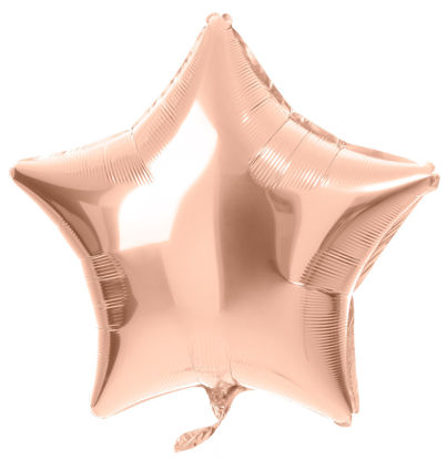 folieballon ster roze goud