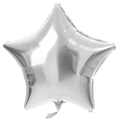 folieballon ster zilver