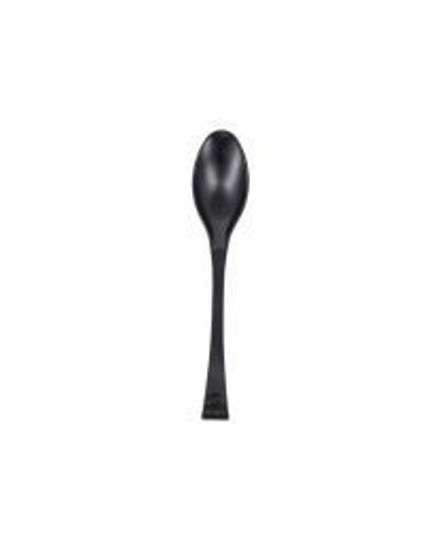 Afbeeldingen van Herbruikbare lepel zwart PS 180mm (50st)