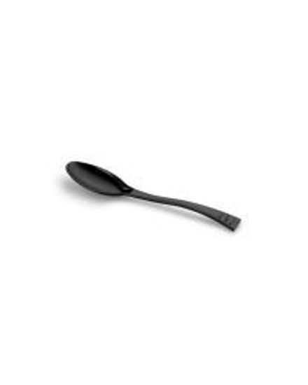 Afbeeldingen van Herbruikbare koffielepel zwart PS 125mm (50st)