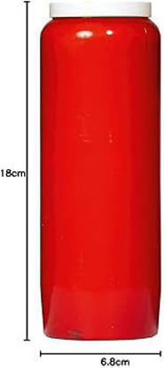 Noveen kaars, 9 dagen brander - rood, hoogte 18cm diameter 7cm