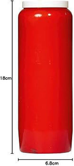 Noveen kaars, 9 dagen brander - rood, hoogte 18cm diameter 7cm