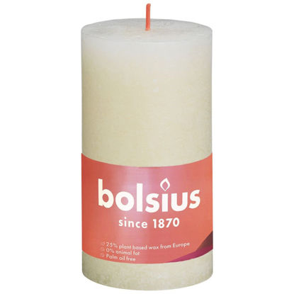 Rustiek stompkaars soft pearl 130/68