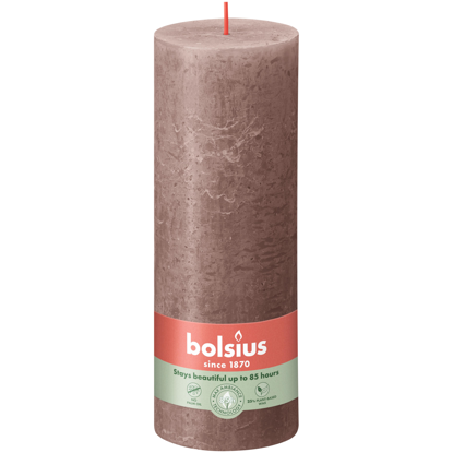 Rustiek stompkaars rustic taupe 190/68