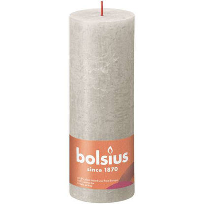Rustiek stompkaars sandy grey 190/68
