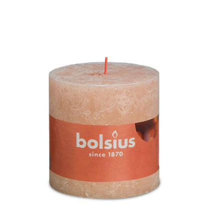 Rustiek stompkaars misty pink 100/100