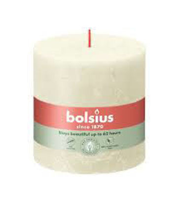 Rustiek stompkaars soft pearl 100/100