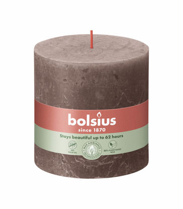 Rustiek stompkaars rustic taupe 100/100