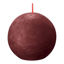 Rustiek bolkaars velvet red Ø76