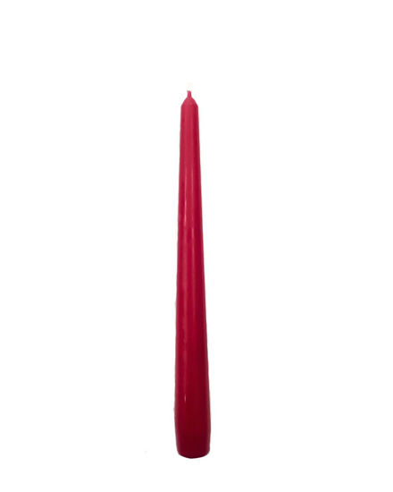 Gotische kaars Bolsius rood, 240mm x Ø23mm, 7h