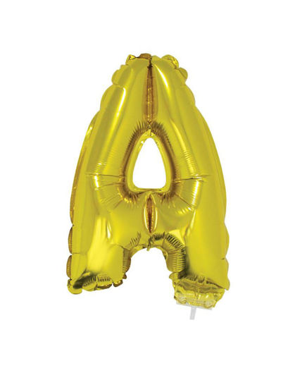 Folieballon letter A goud 41 cm
