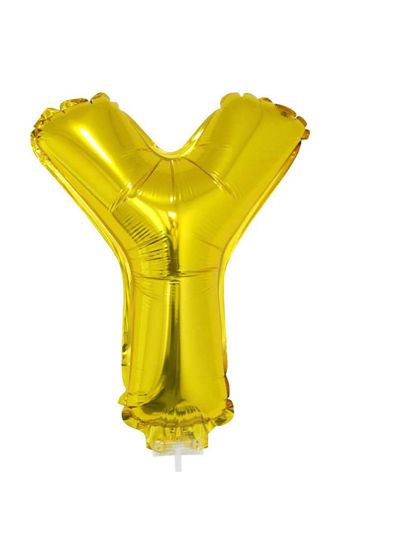 Folieballon letter Y goud 41 cm