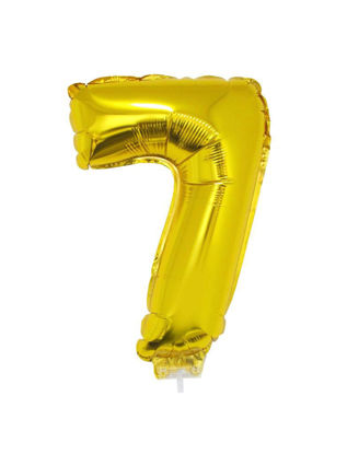 Folieballon cijfer 7 goud 41 cm