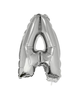 Folieballon letter A zilver 41 cm