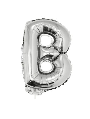 Folieballon letter B zilver 41 cm