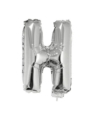 Folieballon letter H zilver 41 cm