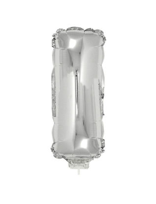 Folieballon letter I zilver 41 cm