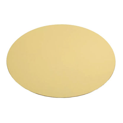 Taartonderlegger rond karton goud ⌀19cm