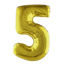 Folieballon cijfer 5 goud 81 cm